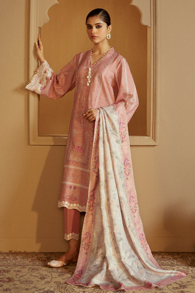Cross Stitch | Winter Collection 24 |  ROSY DEW by Cross Stitch - Designer Dress - Type: Ladies Clothes - Available at Libayah - 100% Original