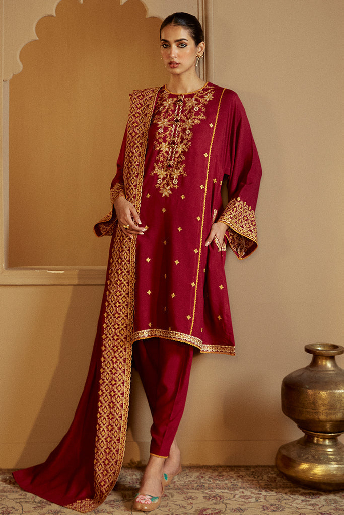 Cross Stitch | Winter Collection 24 |  REGAL ROSEWOOD by Cross Stitch - Designer Dress - Type: Ladies Clothes - Available at Libayah - 100% Original