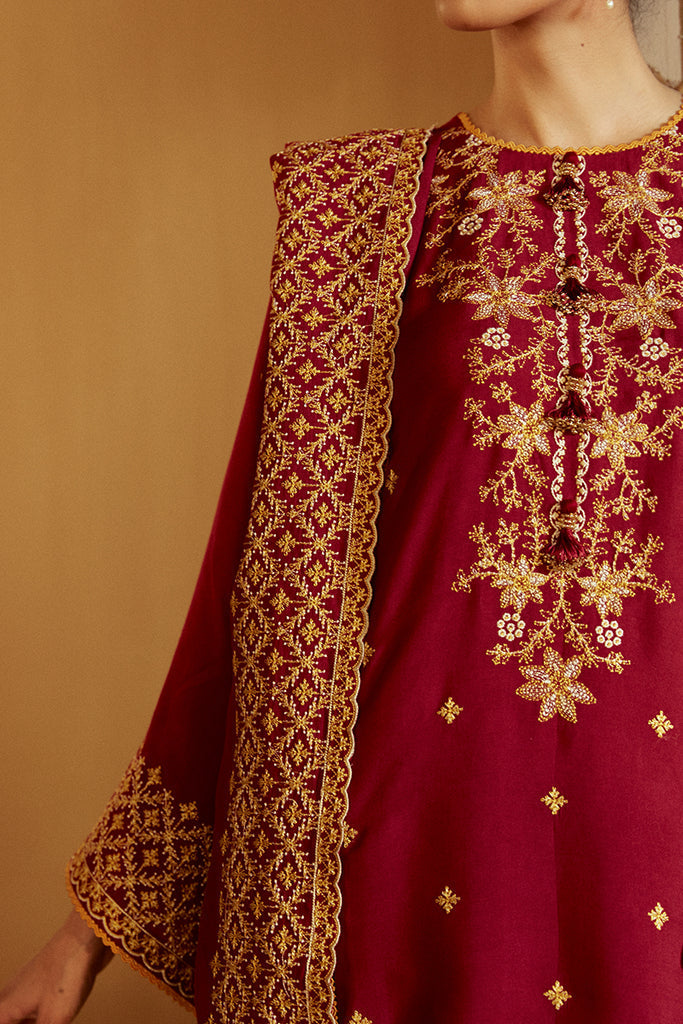 Cross Stitch | Winter Collection 24 |  REGAL ROSEWOOD by Cross Stitch - Designer Dress - Type: Ladies Clothes - Available at Libayah - 100% Original