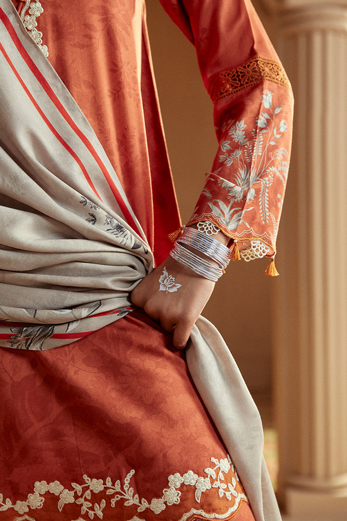 Cross Stitch | Winter Collection 24 |  MANGOLIAN TRIBE by Cross Stitch - Designer Dress - Type: Ladies Clothes - Available at Libayah - 100% Original