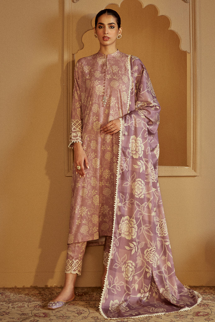 Cross Stitch | Winter Collection 24 |  DUSKY PURPLE by Cross Stitch - Designer Dress - Type: Ladies Clothes - Available at Libayah - 100% Original