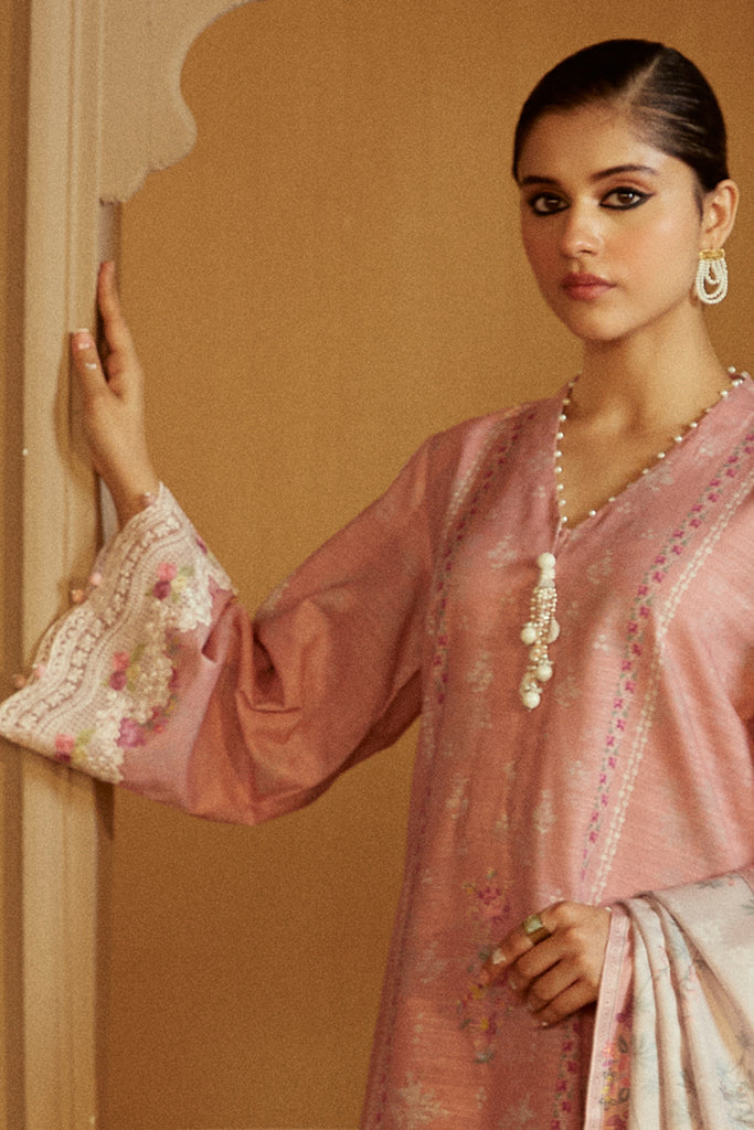 Cross Stitch | Winter Collection 24 |  ROSY DEW by Cross Stitch - Designer Dress - Type: Ladies Clothes - Available at Libayah - 100% Original