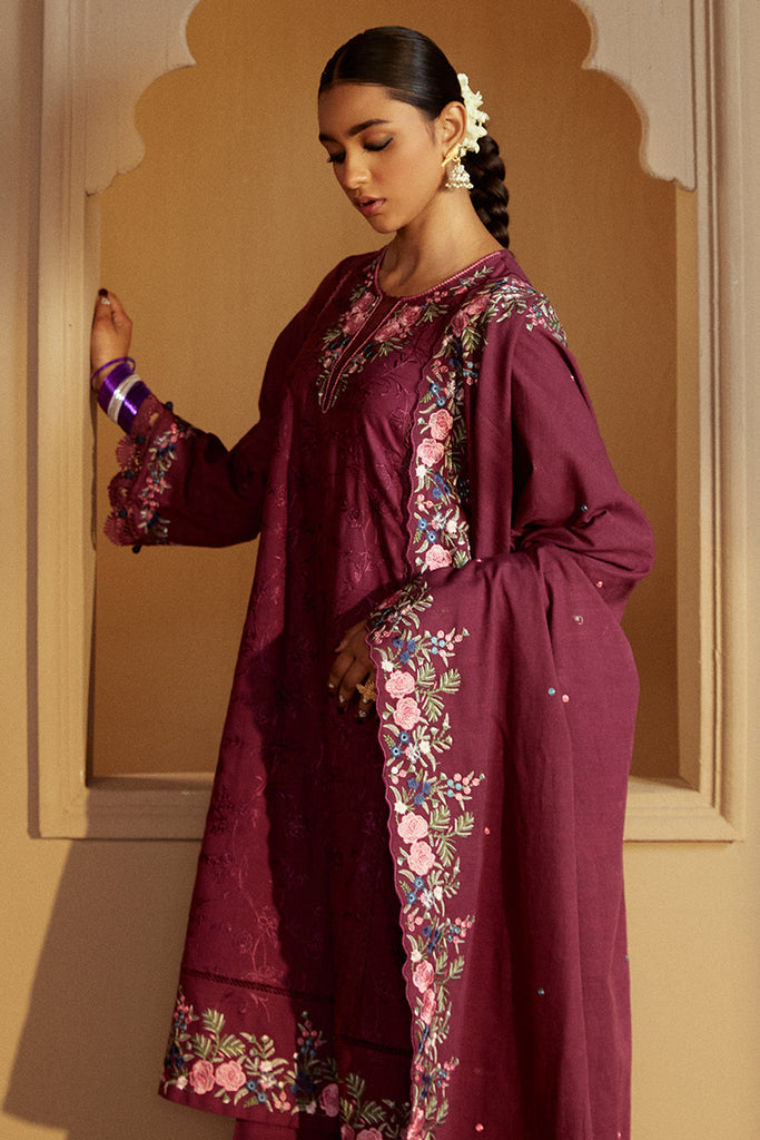 Cross Stitch | Winter Collection 24 |  PLUM RADIANCE by Cross Stitch - Designer Dress - Type: Ladies Clothes - Available at Libayah - 100% Original