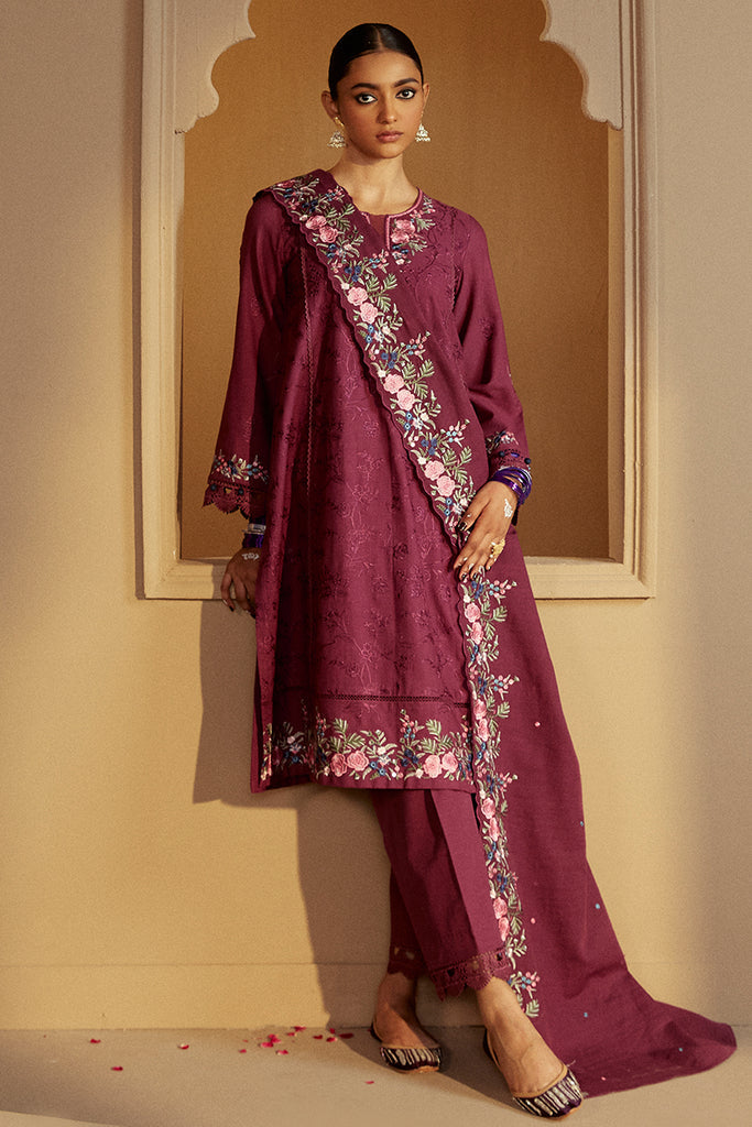 Cross Stitch | Winter Collection 24 |  PLUM RADIANCE by Cross Stitch - Designer Dress - Type: Ladies Clothes - Available at Libayah - 100% Original