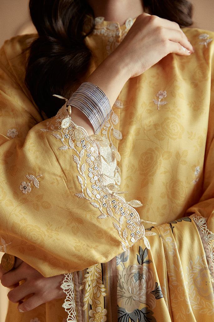 Cross Stitch | Winter Collection 24 |  OCHRE TINT by Cross Stitch - Designer Dress - Type: Ladies Clothes - Available at Libayah - 100% Original