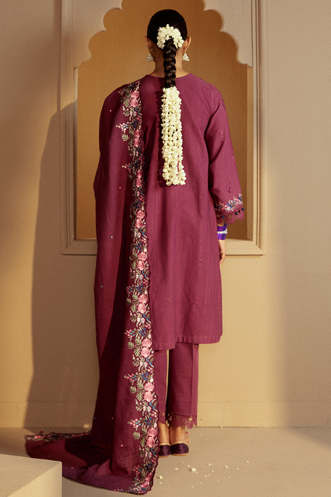 Cross Stitch | Winter Collection 24 |  PLUM RADIANCE by Cross Stitch - Designer Dress - Type: Ladies Clothes - Available at Libayah - 100% Original