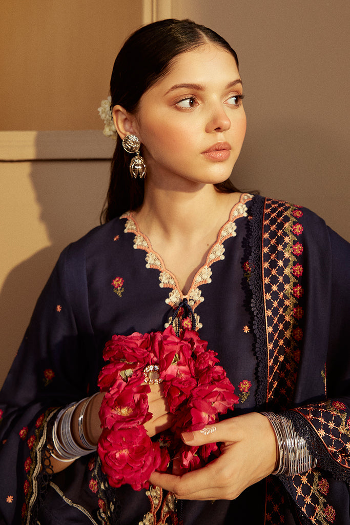 Cross Stitch | Winter Collection 24 |  SAPPHIRE BLISS by Cross Stitch - Designer Dress - Type: Ladies Clothes - Available at Libayah - 100% Original