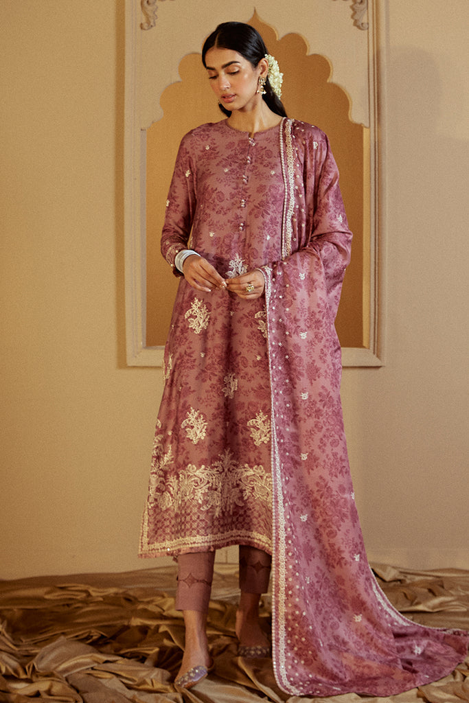 Cross Stitch | Winter Collection 24 |MAUVE DREAM by Cross Stitch - Designer Dress - Type: Ladies Clothes - Available at Libayah - 100% Original