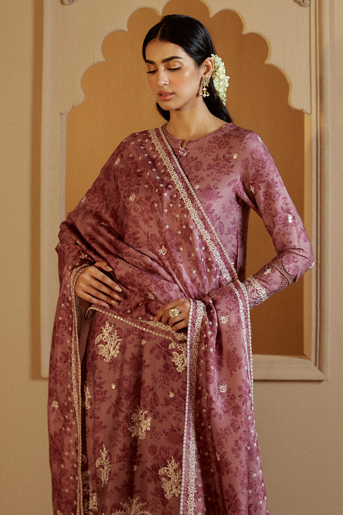 Cross Stitch | Winter Collection 24 |MAUVE DREAM by Cross Stitch - Designer Dress - Type: Ladies Clothes - Available at Libayah - 100% Original