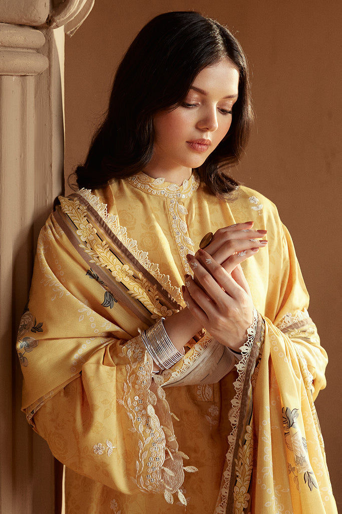 Cross Stitch | Winter Collection 24 |  OCHRE TINT by Cross Stitch - Designer Dress - Type: Ladies Clothes - Available at Libayah - 100% Original