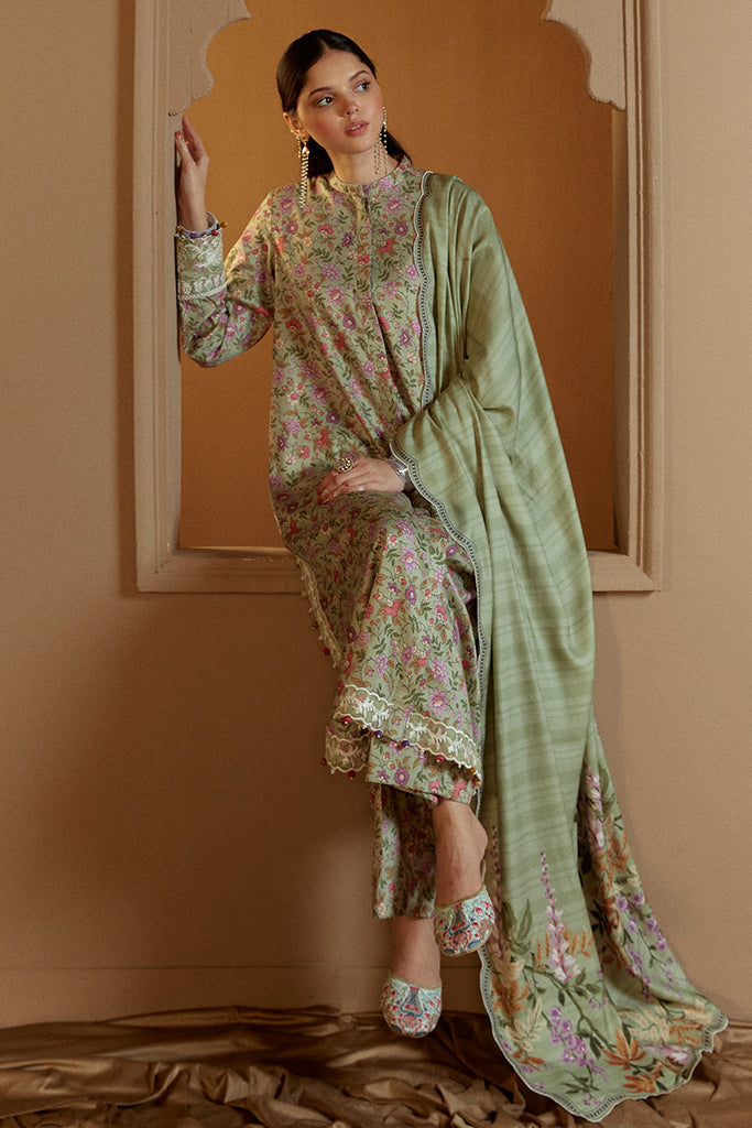 Cross Stitch | Winter Collection 24 |  SAGE BLOOM by Cross Stitch - Designer Dress - Type: Ladies Clothes - Available at Libayah - 100% Original