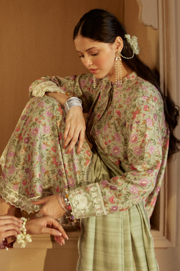 Cross Stitch | Winter Collection 24 |  SAGE BLOOM by Cross Stitch - Designer Dress - Type: Ladies Clothes - Available at Libayah - 100% Original