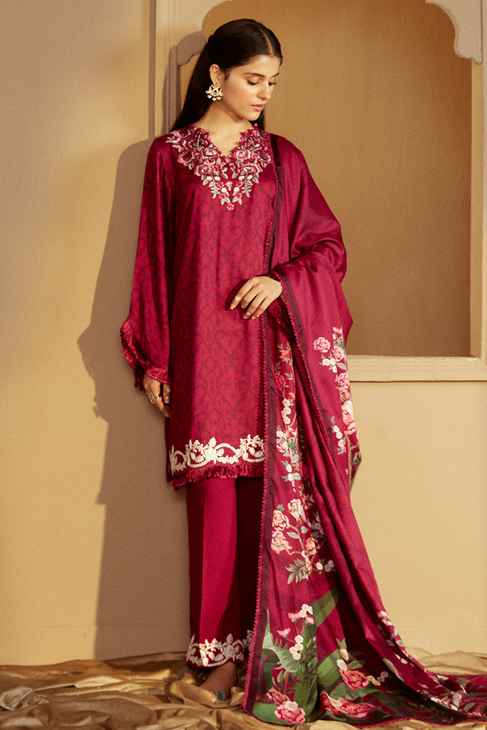 Cross Stitch | Winter Collection 24 |   PINK VELVETEN by Cross Stitch - Designer Dress - Type: Ladies Clothes - Available at Libayah - 100% Original