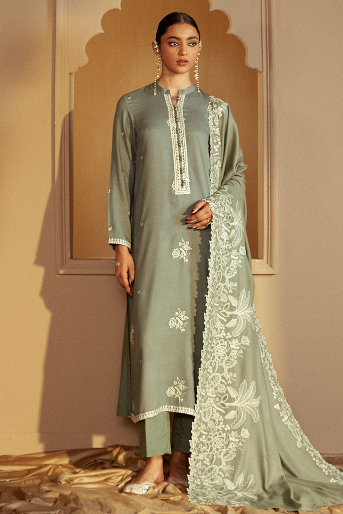 Cross Stitch | Winter Collection 24 |  OLIVE GARDEN by Cross Stitch - Designer Dress - Type: Ladies Clothes - Available at Libayah - 100% Original