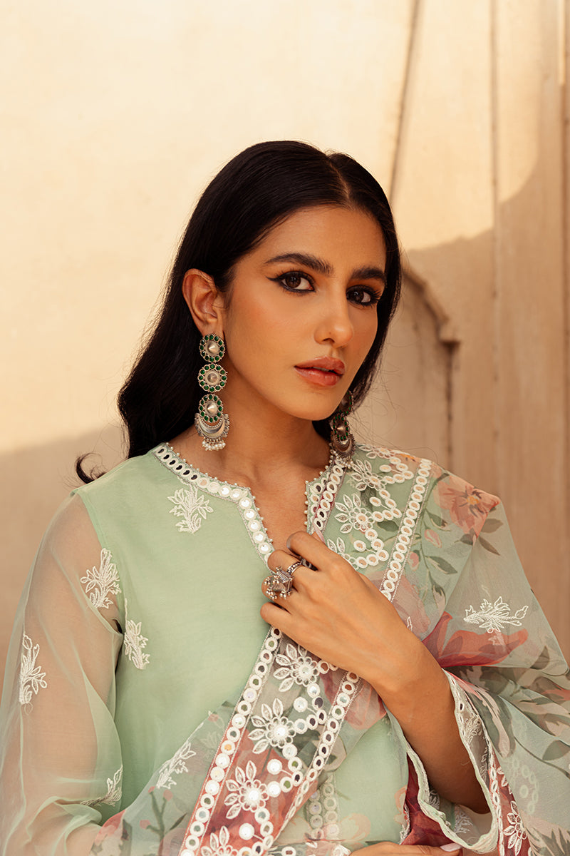 Cross Stitch | Eid Collection | ETHEREAL MINT by Cross Stitch - Designer Dress - Type: Ladies Clothes - Available at Libayah - 100% Original