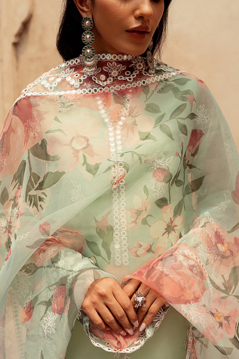 Cross Stitch | Eid Collection | ETHEREAL MINT by Cross Stitch - Designer Dress - Type: Ladies Clothes - Available at Libayah - 100% Original
