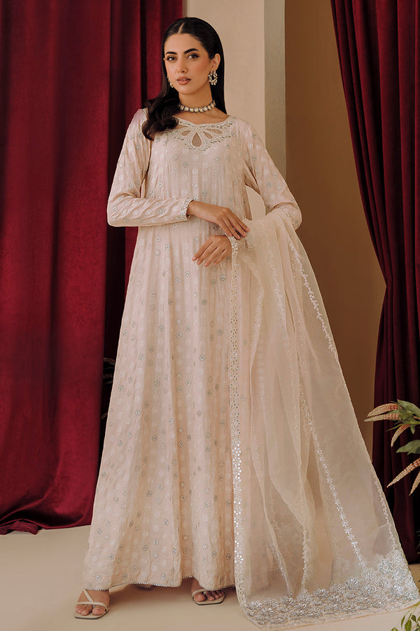 Cross Stitch | Eid Collection | PEACH GLORY by Cross Stitch - Designer Dress - Type: Ladies Clothes - Available at Libayah - 100% Original