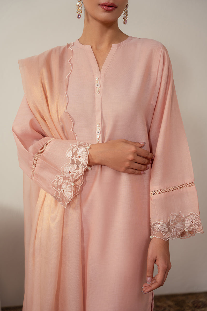 Cross Stitch | Eid Collection | BOTANICAL BLUSH by Cross Stitch - Designer Dress - Type: Ladies Clothes - Available at Libayah - 100% Original