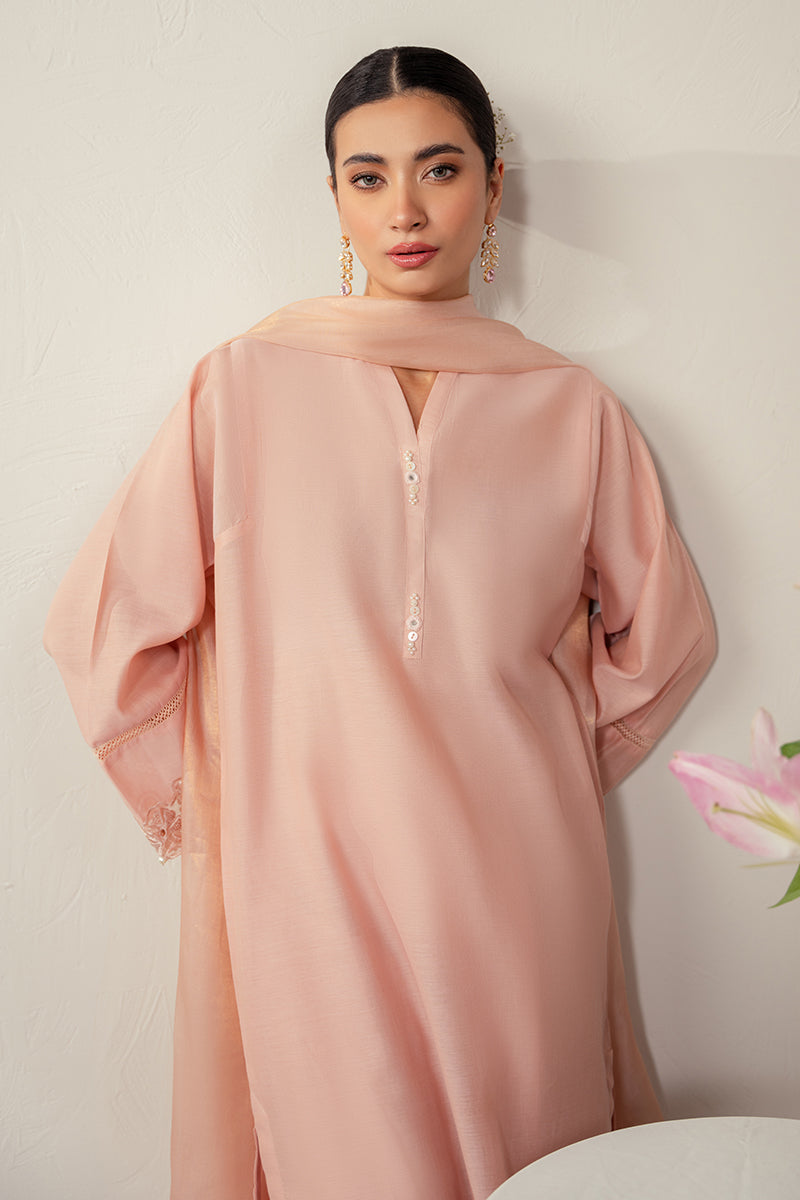 Cross Stitch | Eid Collection | BOTANICAL BLUSH by Cross Stitch - Designer Dress - Type: Ladies Clothes - Available at Libayah - 100% Original