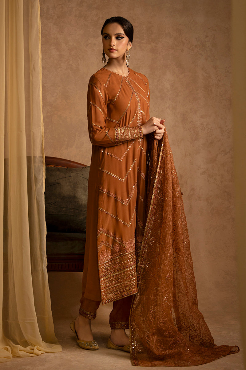 Cross Stitch | Eid Collection | AMBER GOLD by Cross Stitch - Designer Dress - Type: Ladies Clothes - Available at Libayah - 100% Original