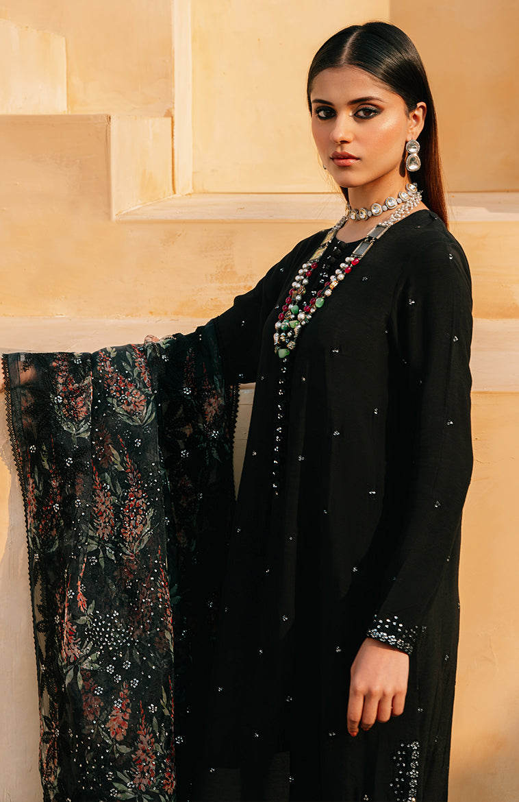 Cross Stitch | Eid Collection | BLACK DAHLIA by Cross Stitch - Designer Dress - Type: Ladies Clothes - Available at Libayah - 100% Original