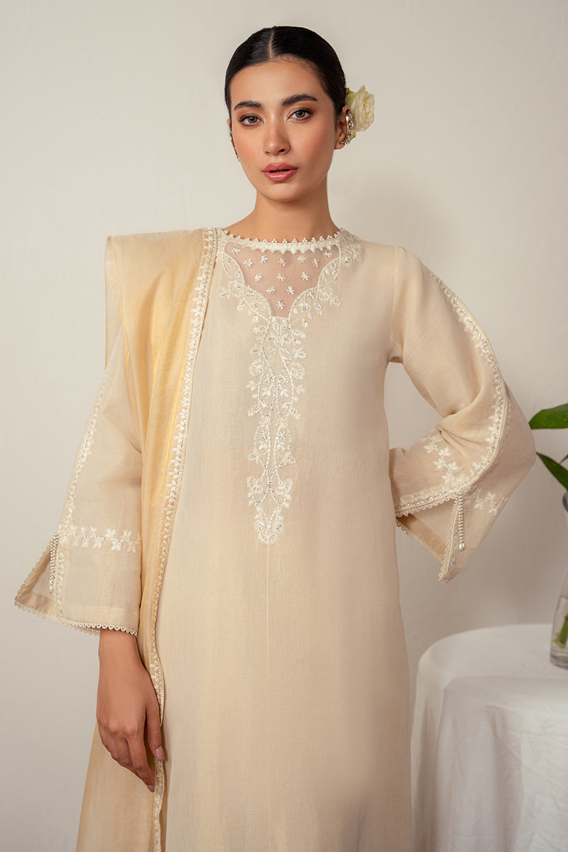Cross Stitch | Eid Collection | PEARLED IVORY by Cross Stitch - Designer Dress - Type: Ladies Clothes - Available at Libayah - 100% Original