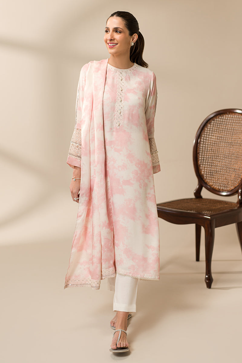 Cross Stitch | Eid Collection | PINK SPLASH by Cross Stitch - Designer Dress - Type: Ladies Clothes - Available at Libayah - 100% Original