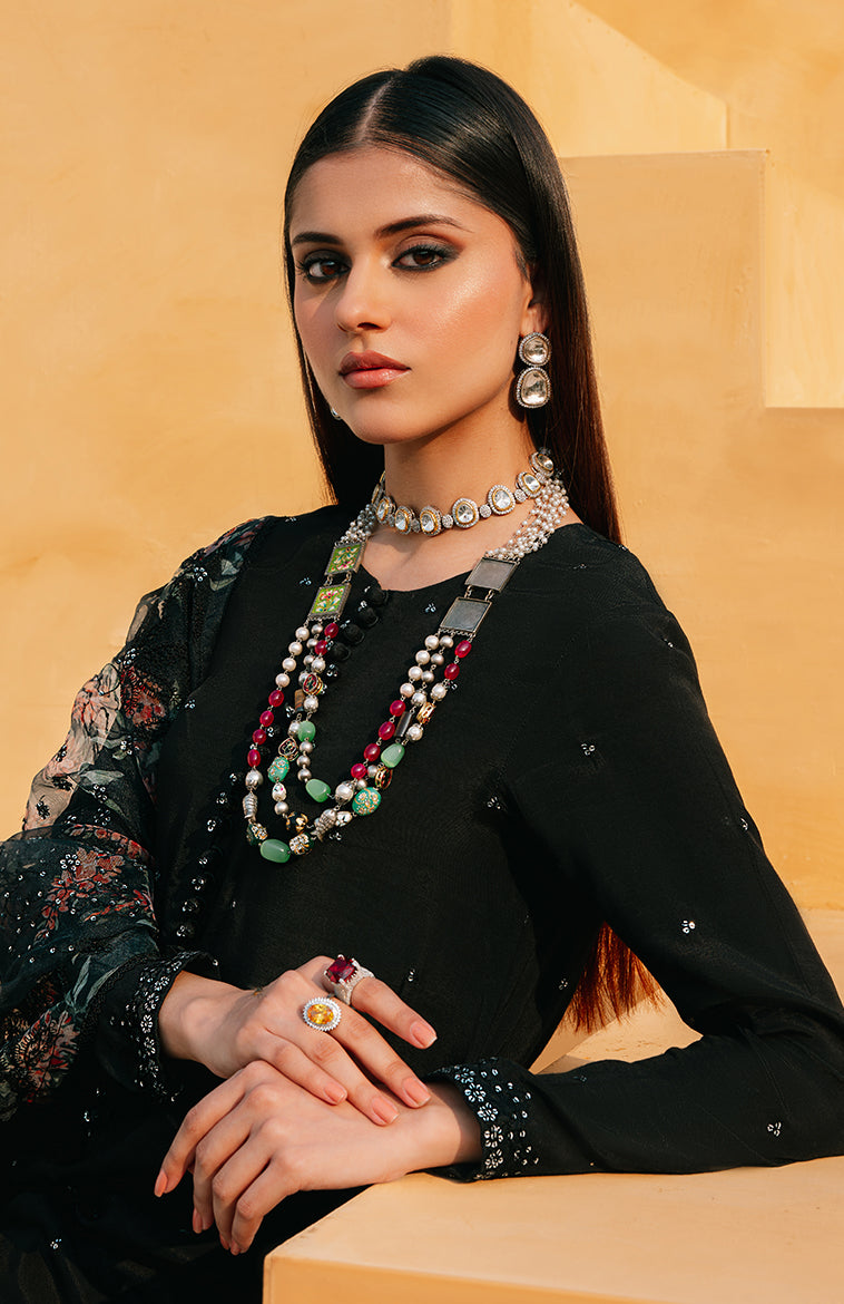 Cross Stitch | Eid Collection | BLACK DAHLIA by Cross Stitch - Designer Dress - Type: Ladies Clothes - Available at Libayah - 100% Original
