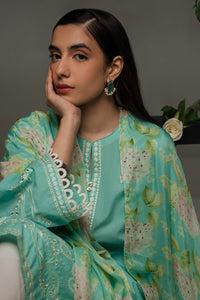 Cross Stitch | Eid Collection | SEA GREEN by Cross Stitch - Designer Dress - Type: Ladies Clothes - Available at Libayah - 100% Original