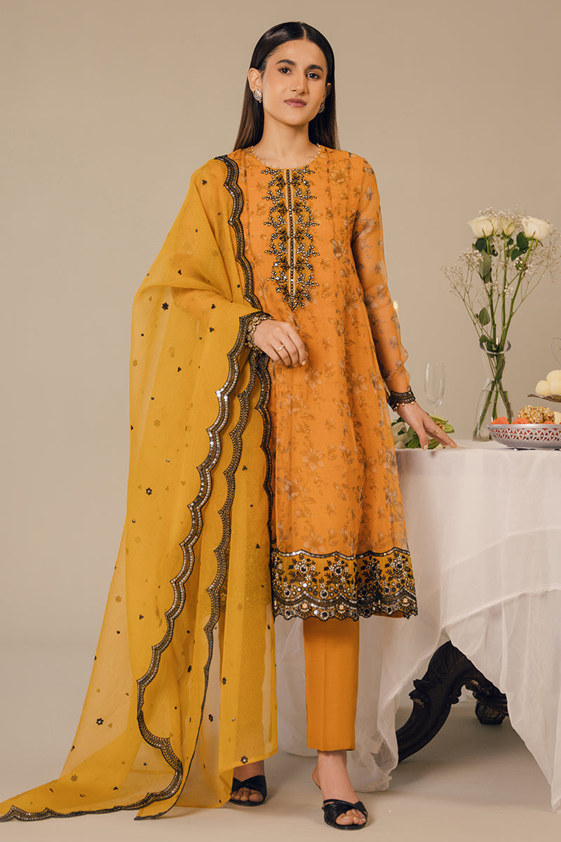 Cross Stitch | Eid Collection | HARVEST GOLD by Cross Stitch - Designer Dress - Type: Ladies Clothes - Available at Libayah - 100% Original