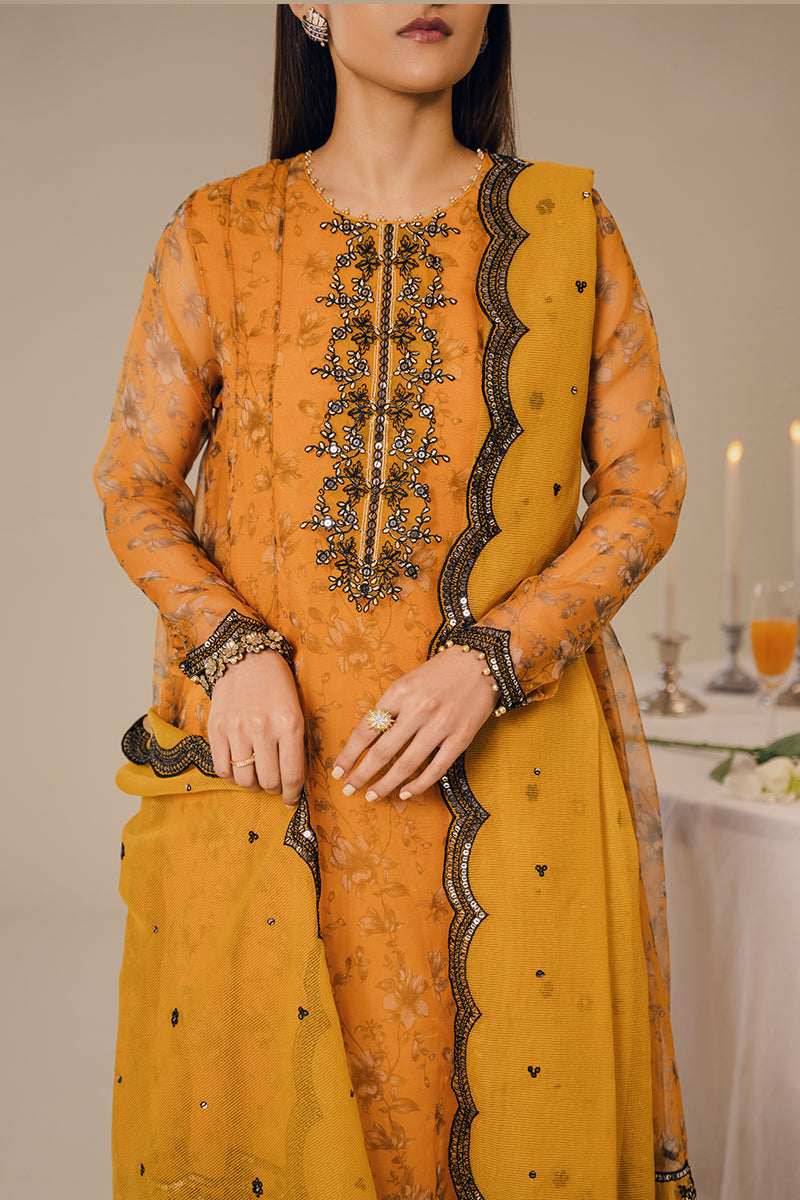 Cross Stitch | Eid Collection | HARVEST GOLD by Cross Stitch - Designer Dress - Type: Ladies Clothes - Available at Libayah - 100% Original