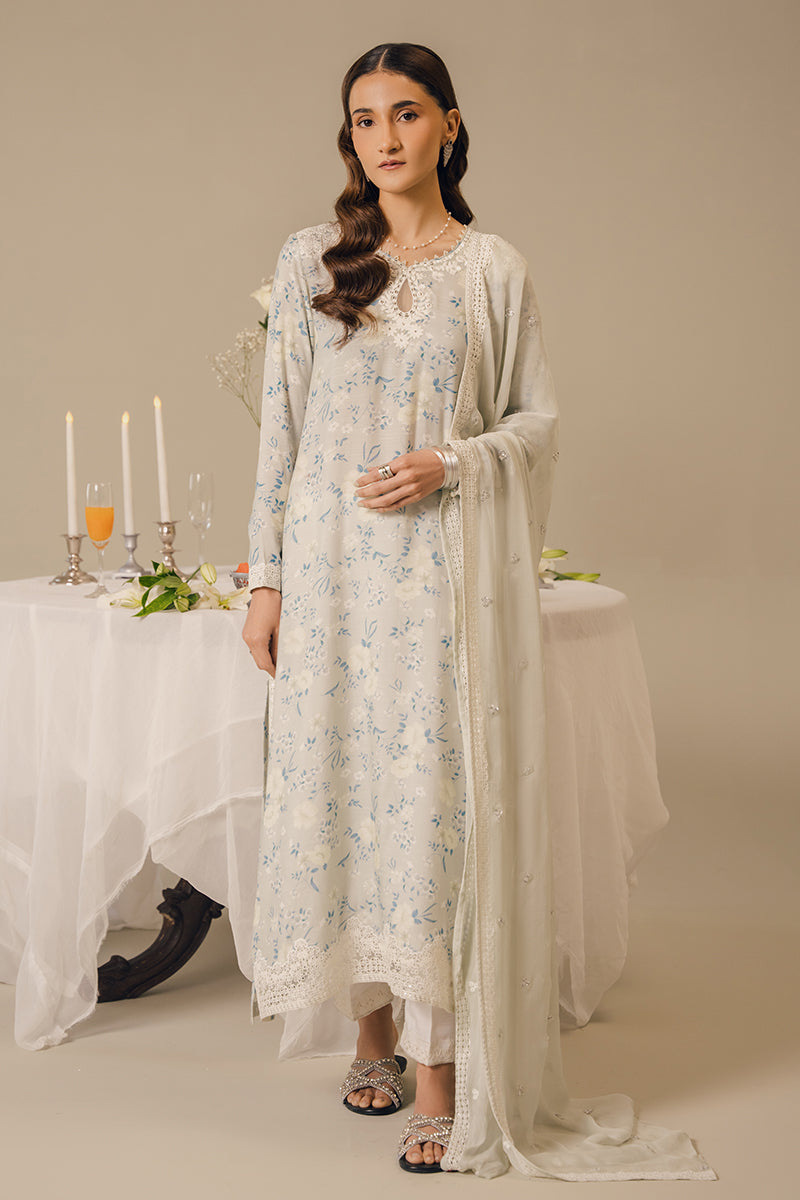 Cross Stitch | Eid Collection | PEARL BLUE by Cross Stitch - Designer Dress - Type: Ladies Clothes - Available at Libayah - 100% Original