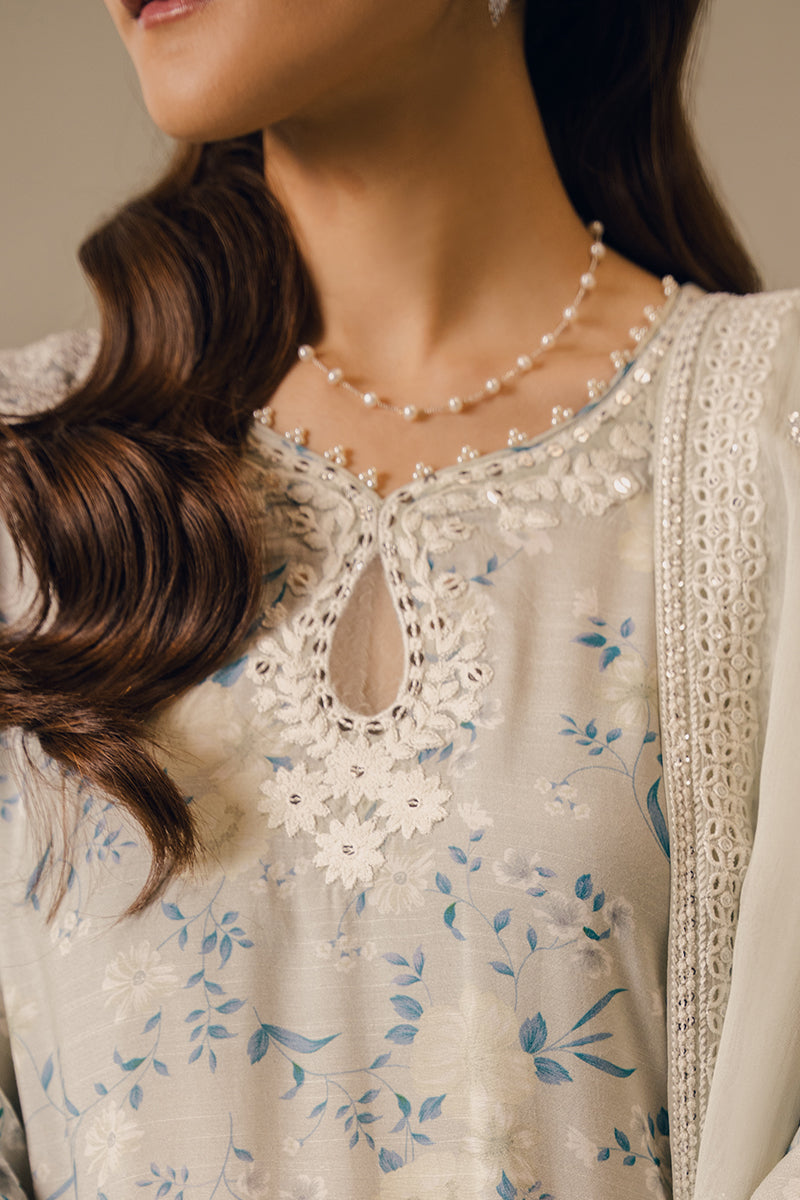 Cross Stitch | Eid Collection | PEARL BLUE by Cross Stitch - Designer Dress - Type: Ladies Clothes - Available at Libayah - 100% Original