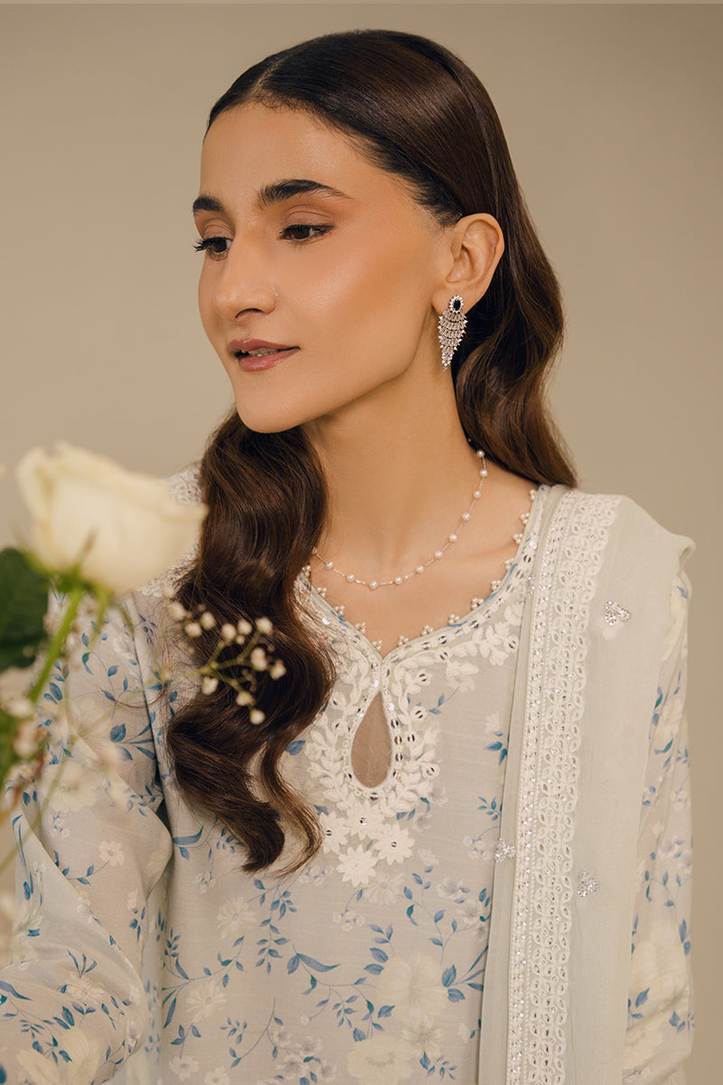 Cross Stitch | Eid Collection | PEARL BLUE by Cross Stitch - Designer Dress - Type: Ladies Clothes - Available at Libayah - 100% Original
