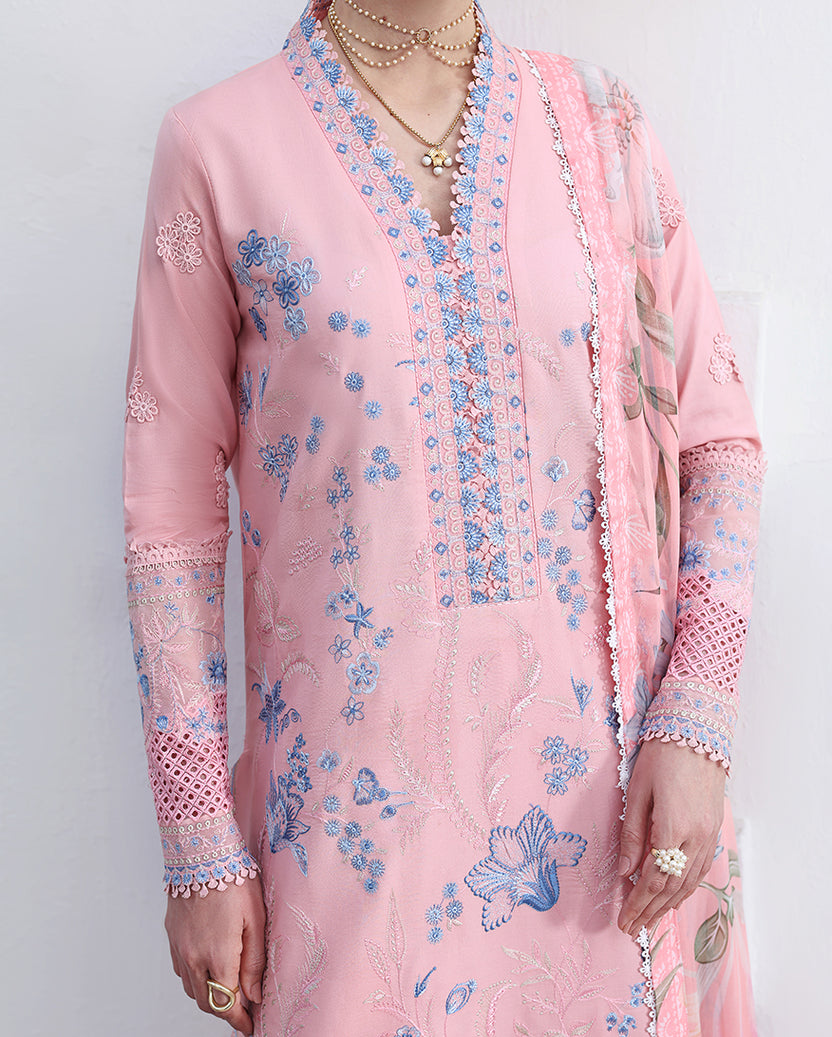Roheenaz | Floral Reverie Luxury Lawn | Crystal Glow by Roheenaz - Designer Dress  - Type : Ladies Clothes - Available at Libayah - 100% Original 
