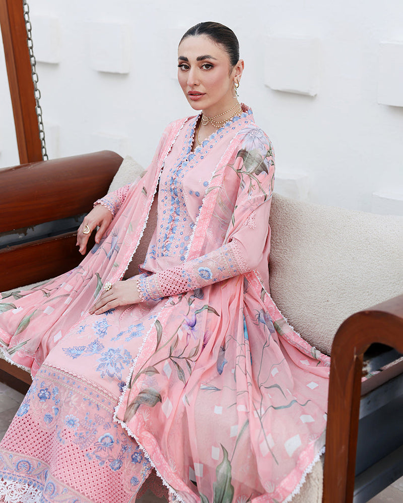 Roheenaz | Floral Reverie Luxury Lawn | Crystal Glow by Roheenaz - Designer Dress  - Type : Ladies Clothes - Available at Libayah - 100% Original 