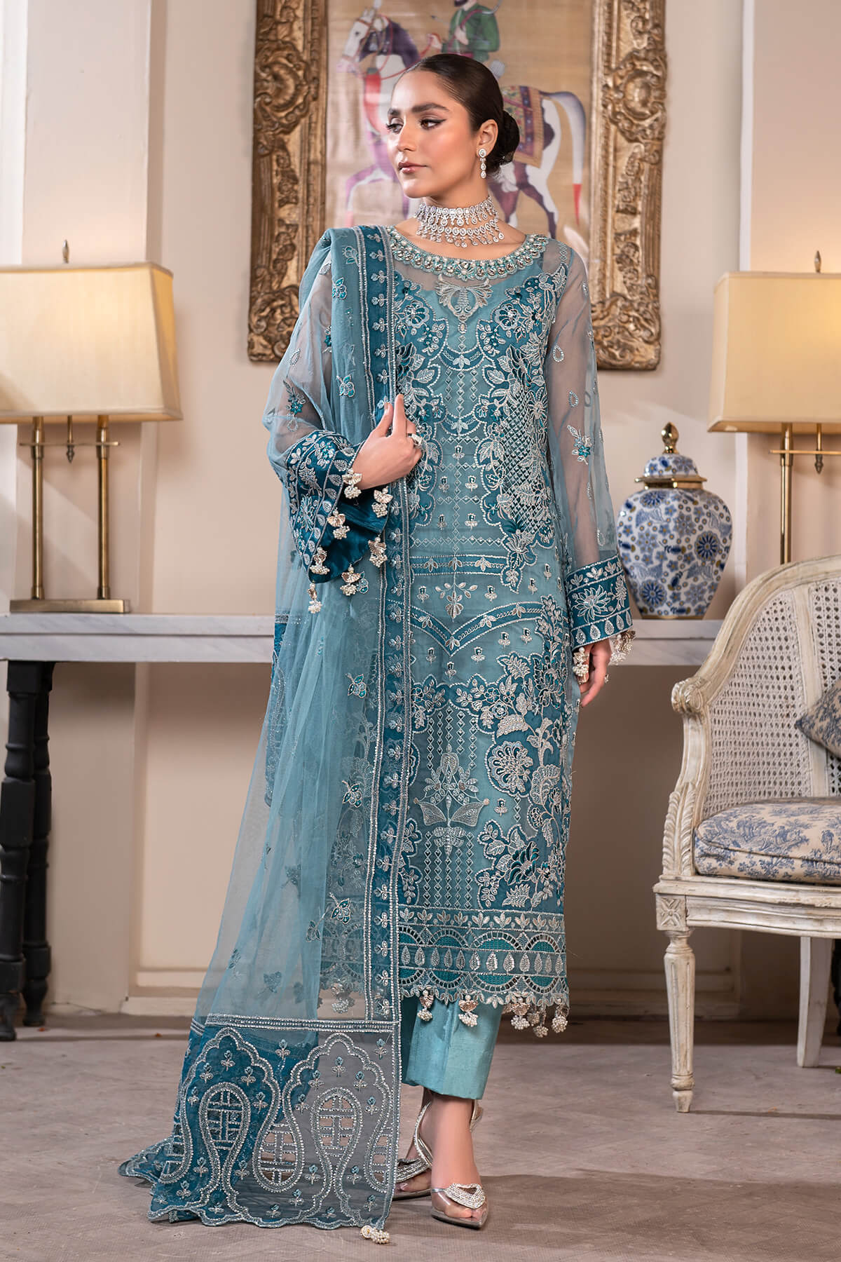 Janique | Luxury Collection 24 | D - 003 Azure Blue by Janique - Designer Dress - Type: Ladies Clothes - Available at Libayah - 100% Original