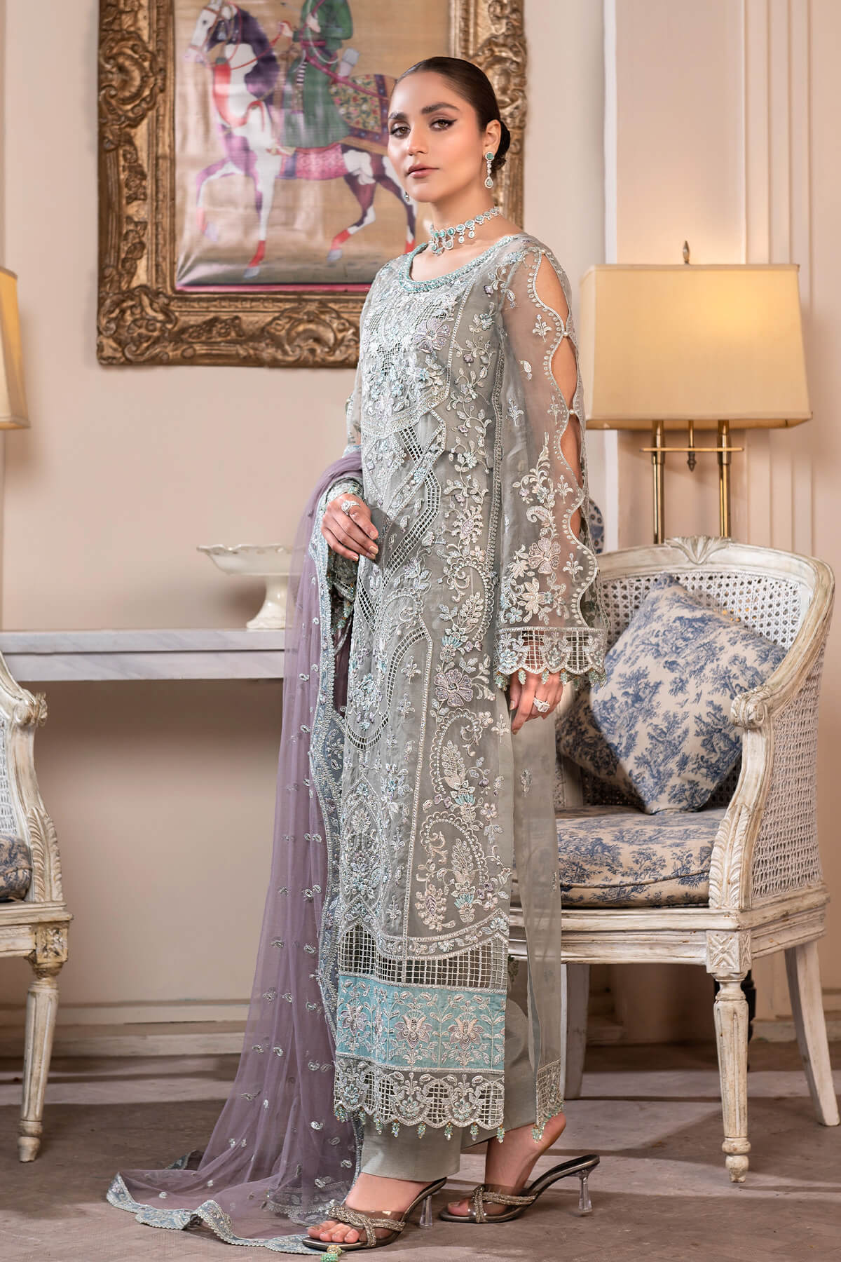 Janique | Luxury Collection 24 | D - 006 Gray Smoke by Janique - Designer Dress - Type: Ladies Clothes - Available at Libayah - 100% Original