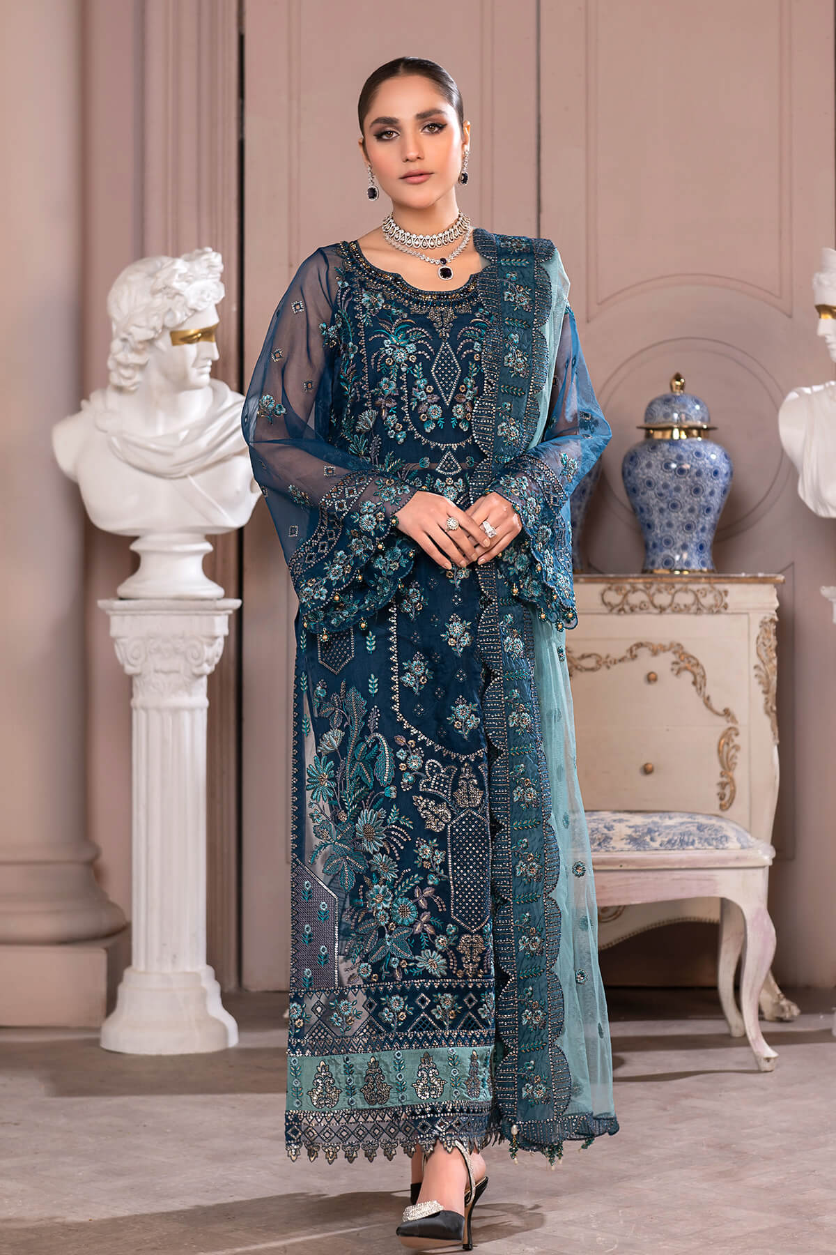 Janique | Luxury Collection 24 | D - 008 Groovy Blue by Janique - Designer Dress - Type: Ladies Clothes - Available at Libayah - 100% Original