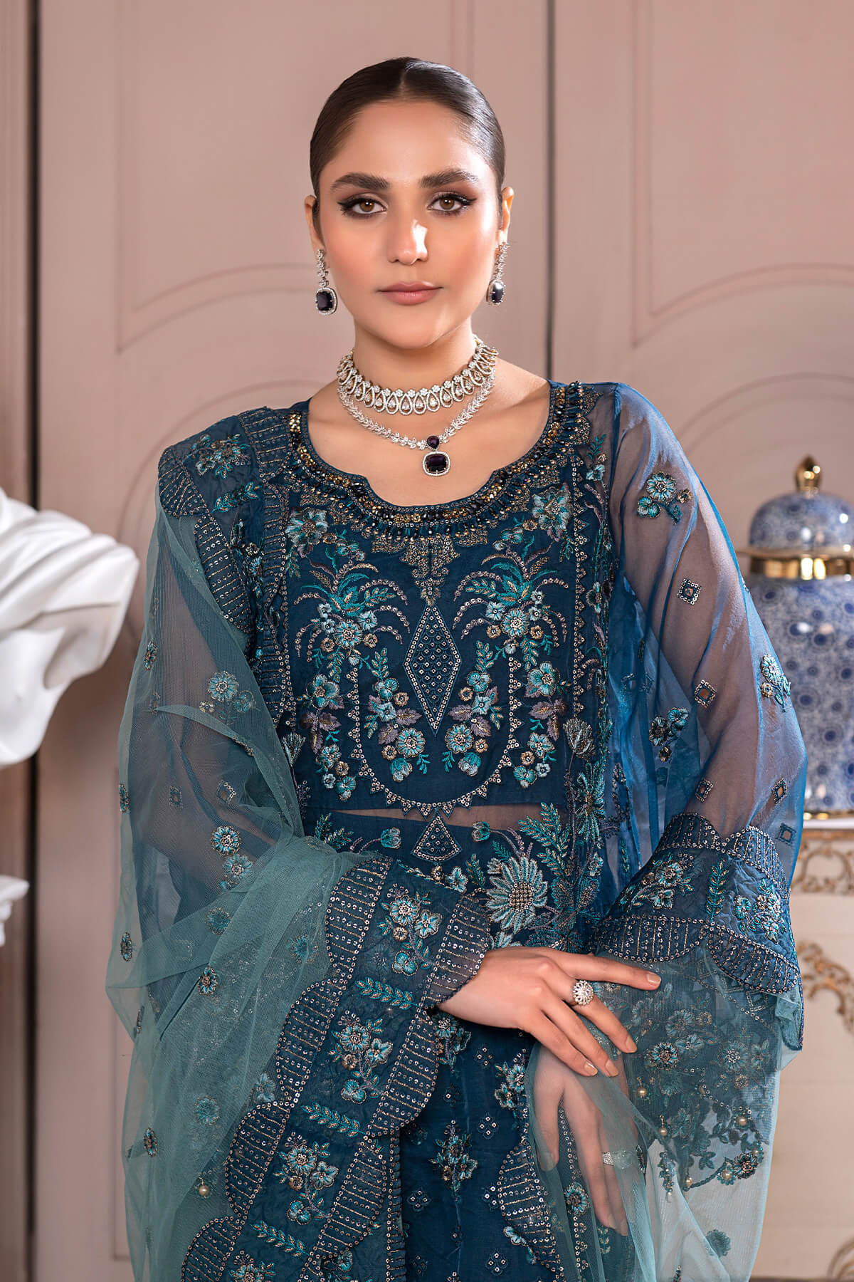 Janique | Luxury Collection 24 | D - 008 Groovy Blue by Janique - Designer Dress - Type: Ladies Clothes - Available at Libayah - 100% Original