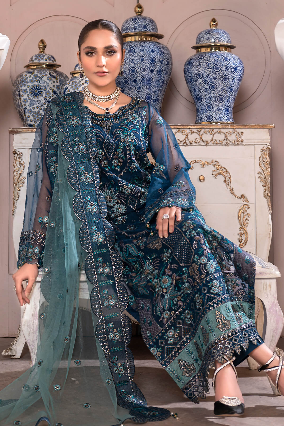 Janique | Luxury Collection 24 | D - 008 Groovy Blue by Janique - Designer Dress - Type: Ladies Clothes - Available at Libayah - 100% Original