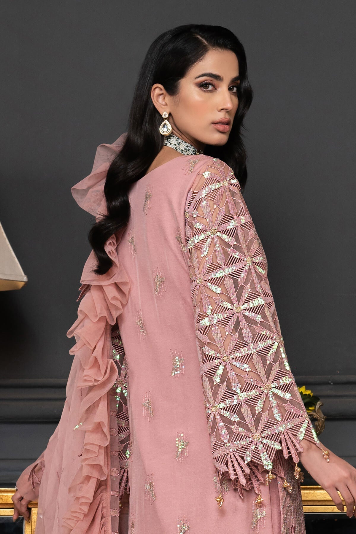 Janique | Luxury Collection 24 | D-011 Peachy Elegance by Janique - Designer Dress - Type: Ladies Clothes - Available at Libayah - 100% Original