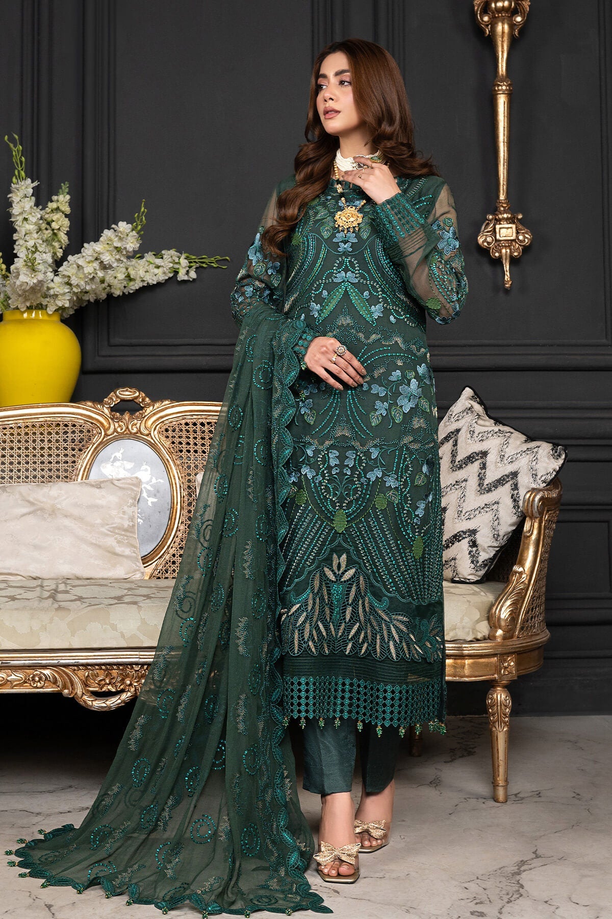 Janique | Luxury Collection 24 | D-012 Emerald by Janique - Designer Dress - Type: Ladies Clothes - Available at Libayah - 100% Original
