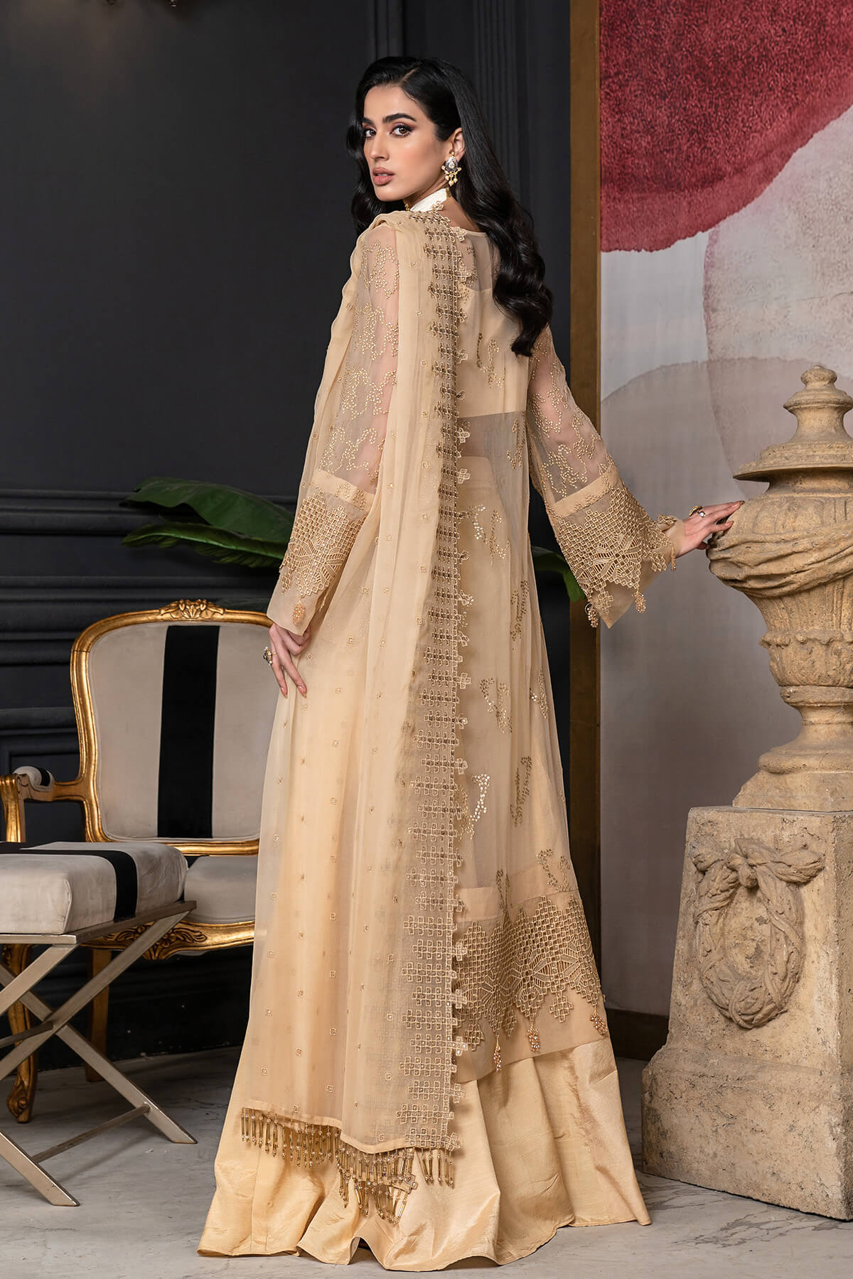 Janique | Luxury Collection 24 | D-016 Silk Sandstone by Janique - Designer Dress - Type: Ladies Clothes - Available at Libayah - 100% Original
