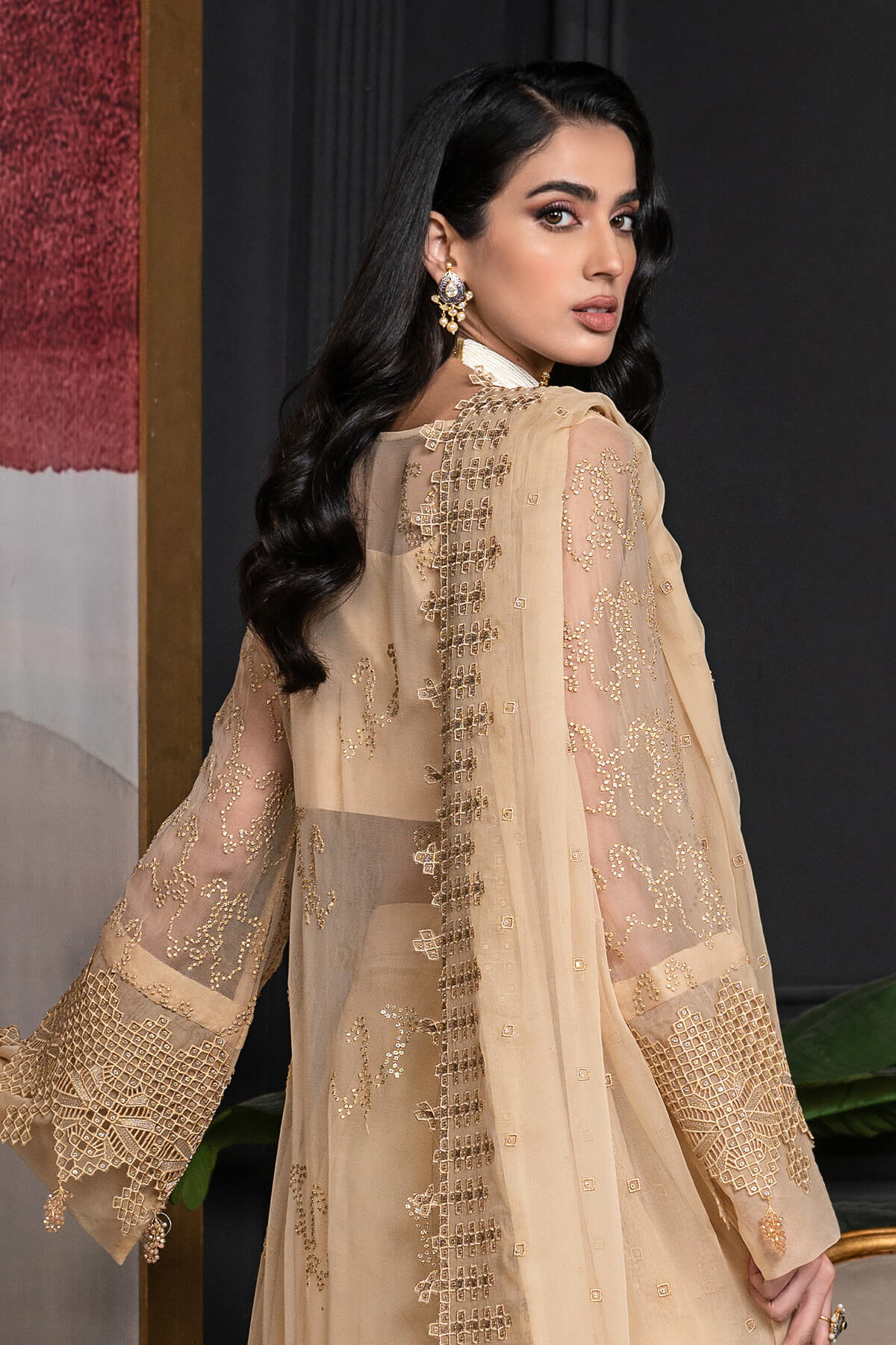 Janique | Luxury Collection 24 | D-016 Silk Sandstone by Janique - Designer Dress - Type: Ladies Clothes - Available at Libayah - 100% Original