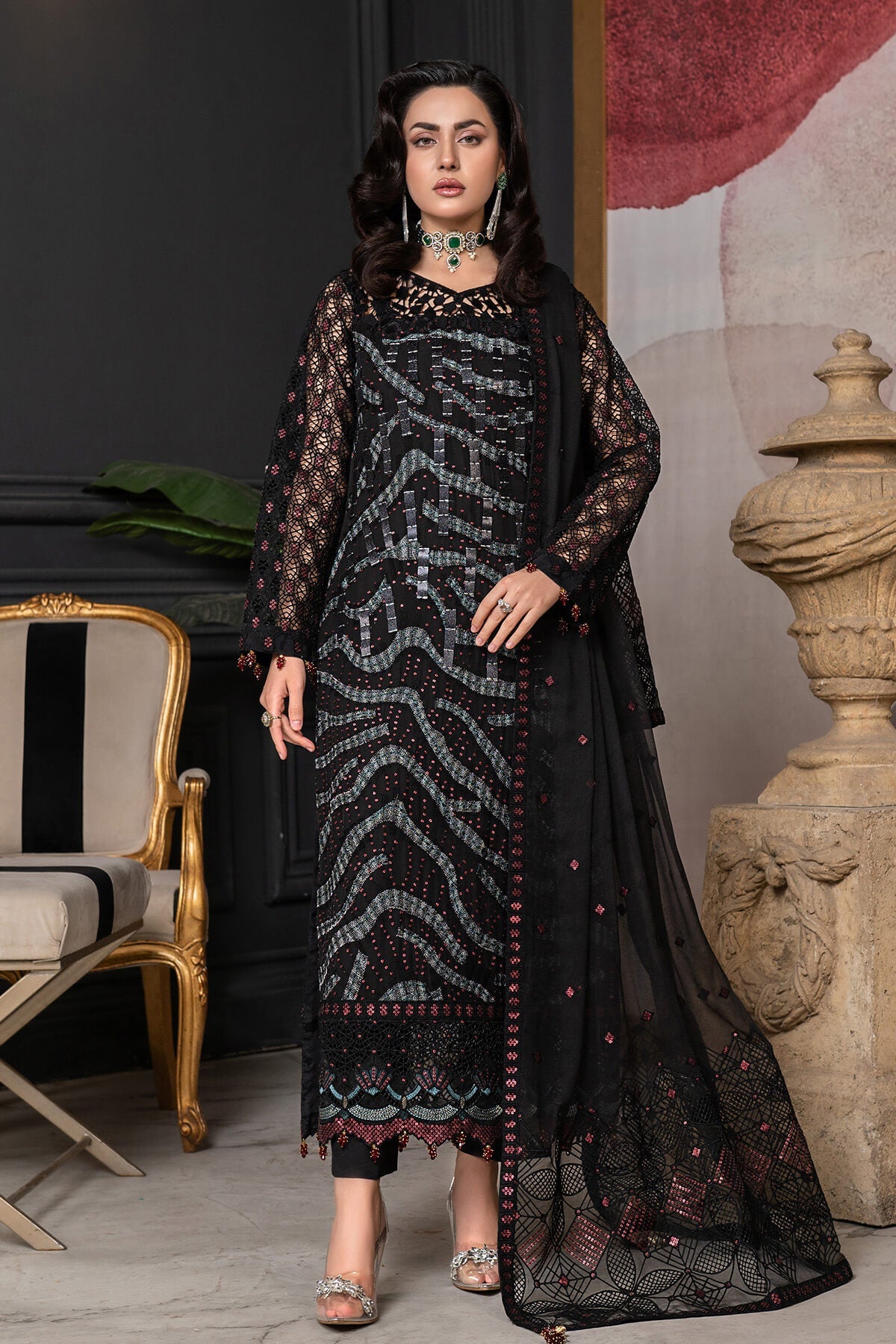 Janique | Luxury Collection 24 | D-018 Midnight Glamour by Janique - Designer Dress - Type: Ladies Clothes - Available at Libayah - 100% Original