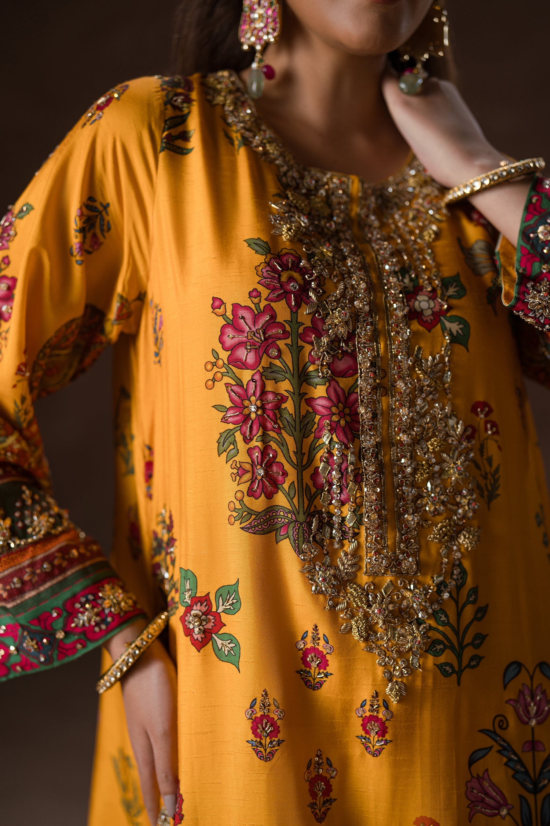 Ammara Khan | Symphony 24 | EASTERN BEAUTY KAFTAN SET (D-03) by Ammara Khan - Designer Dress - Type: Ladies Clothes - Available at Libayah - 100% Original