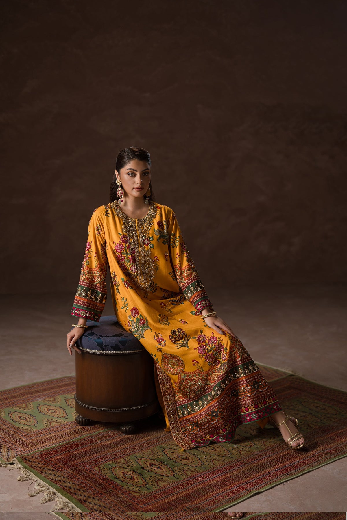 Ammara Khan | Symphony 24 | EASTERN BEAUTY KAFTAN SET (D-03) by Ammara Khan - Designer Dress - Type: Ladies Clothes - Available at Libayah - 100% Original
