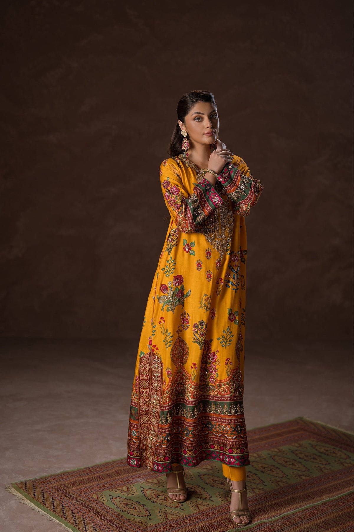 Ammara Khan | Symphony 24 | EASTERN BEAUTY KAFTAN SET (D-03) by Ammara Khan - Designer Dress - Type: Ladies Clothes - Available at Libayah - 100% Original