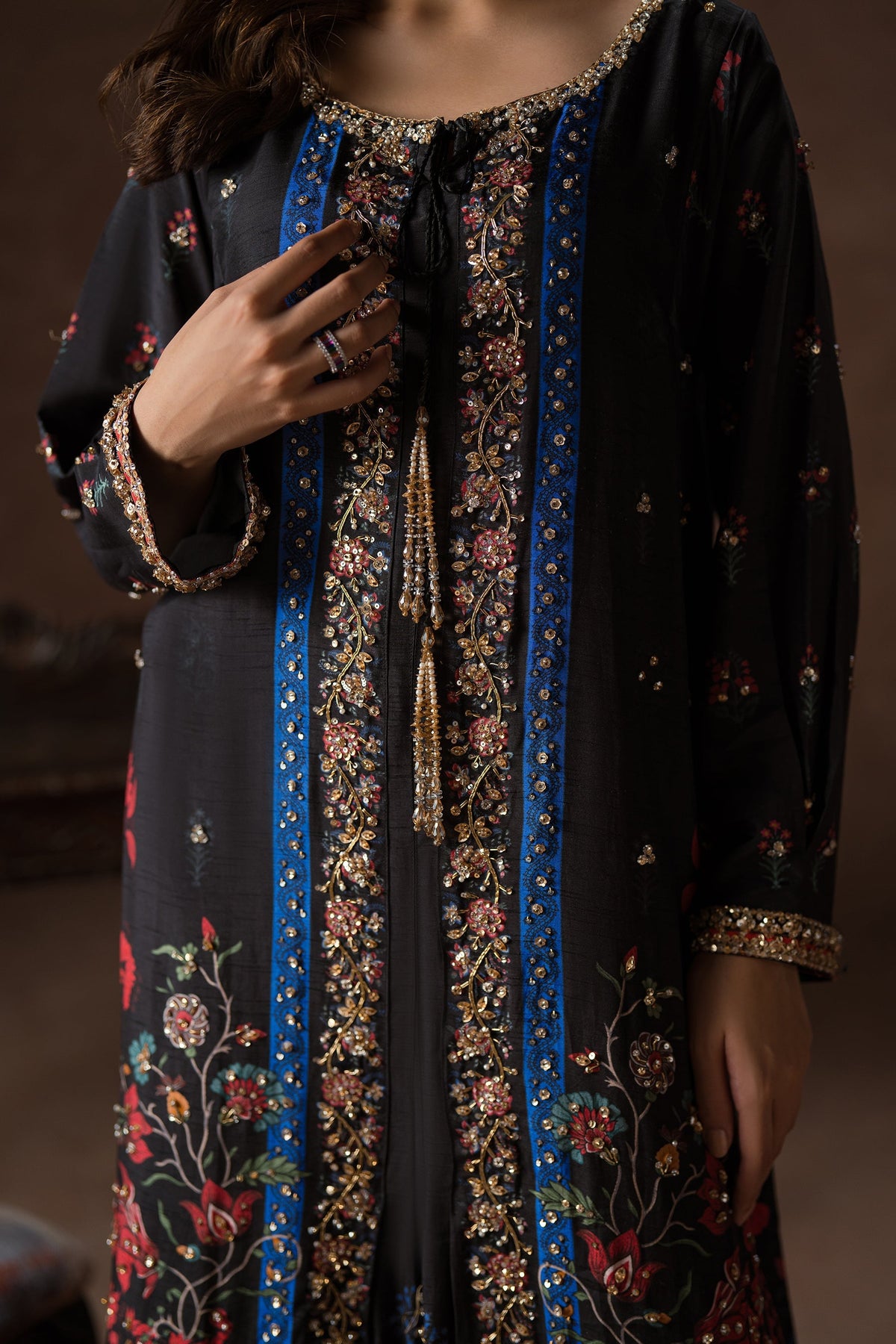 Ammara Khan | Symphony 24 | COOL BLACK COSMOPOLITAN SET (D-04) by Ammara Khan - Designer Dress - Type: Ladies Clothes - Available at Libayah - 100% Original